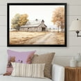 thumbnail image 1 of Designart "Minimalist Landscape With Barn Scenery" Barn Picture Framed Wall Decor, 1 of 1