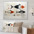 thumbnail image 1 of Designart "Minimalist Marine Fishing" Animals Floater Framed Canvas Art Print, 1 of 7