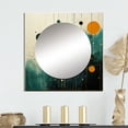 thumbnail image 1 of Designart "Minimalist Oasis Colorful Mid Century Zen III" Abstract Collages Square Mirror For Wall Decor - Large Multi-Color Square Printed Wall Mirror Art - Wall Mounted Mirror, 1 of 1