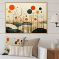 thumbnail image 1 of Designart "Minimalist Oasis Colorful Mid Century Zen V" Abstract Collages Floater Framed Wall Art Print, 1 of 7