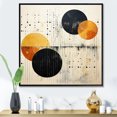 thumbnail image 1 of Designart "Minimalist Oasis Grey Orange Mid Century I" Abstract Collages Floater Framed Canvas Wall Art, 1 of 7