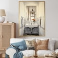 thumbnail image 1 of Designart "Minimalist Oasis in the Bathroom I" Bathroom Floater Framed Canvas Wall Art, 1 of 7
