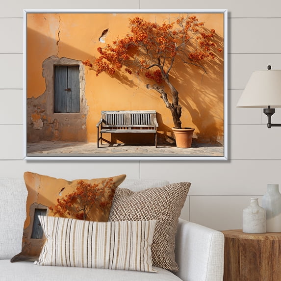 Designart "Minimalist Photo Of African Scenery" Africa Floater Framed Canvas Prints