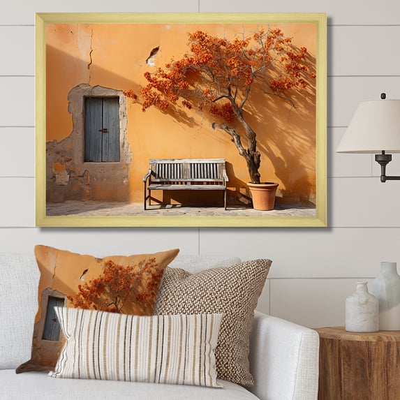 Designart "Minimalist Photo Of African Scenery" Africa Picture Framed Canvas Prints
