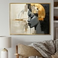 thumbnail image 1 of Designart "Minimalist Portrait Of A Stylish African Woman I" Africa Floater Framed Canvas Wall Art, 1 of 5