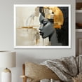 thumbnail image 1 of Designart "Minimalist Portrait Of A Stylish African Woman I" Africa Picture Framed Canvas Wall Art, 1 of 5