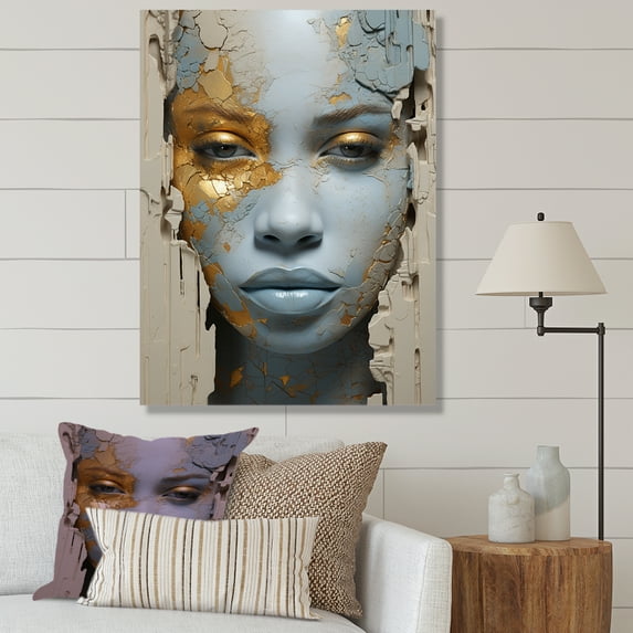 Designart "Minimalist Portrait Of A Stylish African Woman II" Africa Canvas Prints