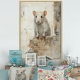thumbnail image 1 of Designart "Minimalist Rodent Charm" Rodent Floater Framed Canvas Wall Art, 1 of 5