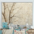 thumbnail image 1 of Designart "Minimalist Scene of Beige Sycamore Trees" Tree Sycamore Floater Framed Wall Decor, 1 of 1