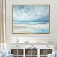 thumbnail image 1 of Designart "Minimalist Scenery Along The Coastal Beach" Coastal Ocean Floater Framed Wall Art Living Room, 1 of 5