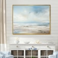 thumbnail image 1 of Designart "Minimalist Scenery Along The Coastal Beach III" Coastal Ocean Floater Framed Wall Decor, 1 of 5