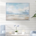 thumbnail image 1 of Designart "Minimalist Scenery Along The Coastal Beach V" Coastal Ocean Floater Framed Wall Art Prints, 1 of 5