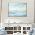 thumbnail image 1 of Designart "Minimalist Scenery Along The Coastal Beach VI" Coastal Ocean Floater Framed Wall Art Living Room, 1 of 5