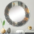 thumbnail image 1 of Designart "Minimalist Scenery Featuring Skyscrapers in Photography I" Skyscrapers Spiral Round Wall Mirror - Architecture Oval Printed Decorative Mirror - Multiple Color Options, 1 of 5