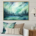 thumbnail image 1 of Designart "Minimalist Scenery Of The Northern Lights II" Northern Lights Floater Framed Wall Decor, 1 of 5