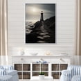 thumbnail image 1 of Designart "Minimalist Scenic Lighthouses II" Lighthouses Floater Framed Canvas Prints, 1 of 5