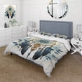 thumbnail image 1 of Designart "Minimalist Serenity Blue Dream Catcher I" Landscapes Bedding Covert Set - Dream Catcher Blue Spiritual Bed Set With 1 Sham, 1 of 6
