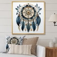 thumbnail image 1 of Designart "Minimalist Serenity Blue Dream Catcher II" Landscapes Floater Framed Wall Decor, 1 of 7