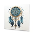 thumbnail image 1 of Designart "Minimalist Serenity Blue Dream Catcher IV" Landscapes Metal Art Living Room, 1 of 5