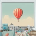 thumbnail image 1 of Designart "Minimalist Serenity Coral Hot Air Balloon II" Transportation Floater Framed Wall Decor, 1 of 7