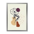 thumbnail image 1 of Designart 'Minimalist Shapes With Ancient Flower I' Modern Framed Art Print, 1 of 4