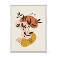 thumbnail image 1 of Designart 'Minimalist Shapes With Ancient Plant II' Modern Framed Canvas Wall Art Print, 1 of 5