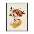 thumbnail image 1 of Designart 'Minimalist Shapes With Ancient Plant II' Modern Framed Canvas Wall Art Print, 1 of 5