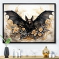 thumbnail image 1 of Designart "Minimalist Silhouette of Bat" Animals Framed Wall Art - Modern Farmhouse Black Bat Living Room Framed Canvas Art, 1 of 6