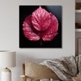 thumbnail image 1 of Designart "Minimalist Style In Magenta Motion Leaves" Leaves Wall Art Living Room, 1 of 7