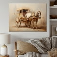 thumbnail image 1 of Designart "Minimalist Vintage American Cart With Horse I" Old American Cart Wall Decor, 1 of 7
