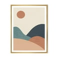 thumbnail image 1 of Designart 'Minimalist Vintage Landscape With Lake At Sunset' Modern Framed Canvas Wall Art Print, 1 of 5