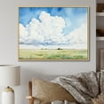 thumbnail image 1 of Designart "Minimalist White Clouds Vista III" Clouds Floater Framed Canvas Wall Art, 1 of 5