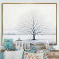 thumbnail image 1 of Designart "Minimalist Winter Tree II" Tree Floater Framed Wall Decor, 1 of 5