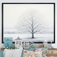 thumbnail image 1 of Designart "Minimalist Winter Tree II" Tree Floater Framed Wall Decor, 1 of 5