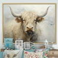thumbnail image 1 of Designart "Minimalistic Beige Yak Art III" Yaks Floater Framed Canvas Prints, 1 of 5