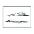 thumbnail image 1 of Designart 'Minimalistic Dark Blue Mountains Landscape' Modern Framed Canvas Wall Art Print, 1 of 5