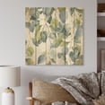 thumbnail image 1 of Designart "Minimalistic Eucalyptus Essence in White and Green II" Floral Print on Natural Pine Wood, 1 of 5