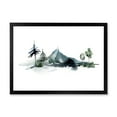 thumbnail image 1 of Designart 'Minimalistic Fir Forest and Winter Mountains II' Modern Framed Art Print, 1 of 4