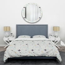 Designart 'Minimalistic Geometric Elements' Mid-Century Modern Duvet Cover Set