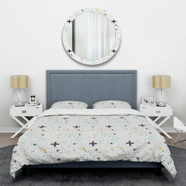 Designart 'Minimalistic Geometric Elements' Mid-Century Modern Duvet Cover Set