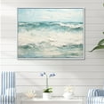 thumbnail image 1 of Designart "Minimalistic Horizon Of The Waves I" Coastal Ocean Floater Framed Wall Art Prints, 1 of 5