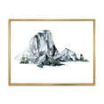 thumbnail image 1 of Designart 'Minimalistic Landscape of Forest and Mountains' Modern Framed Canvas Wall Art Print, 1 of 5