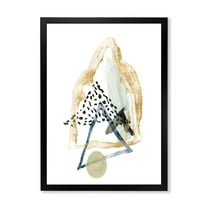 Designart 'Minimalistic Landscape of Moon With Mountains I' Modern Framed Art Print