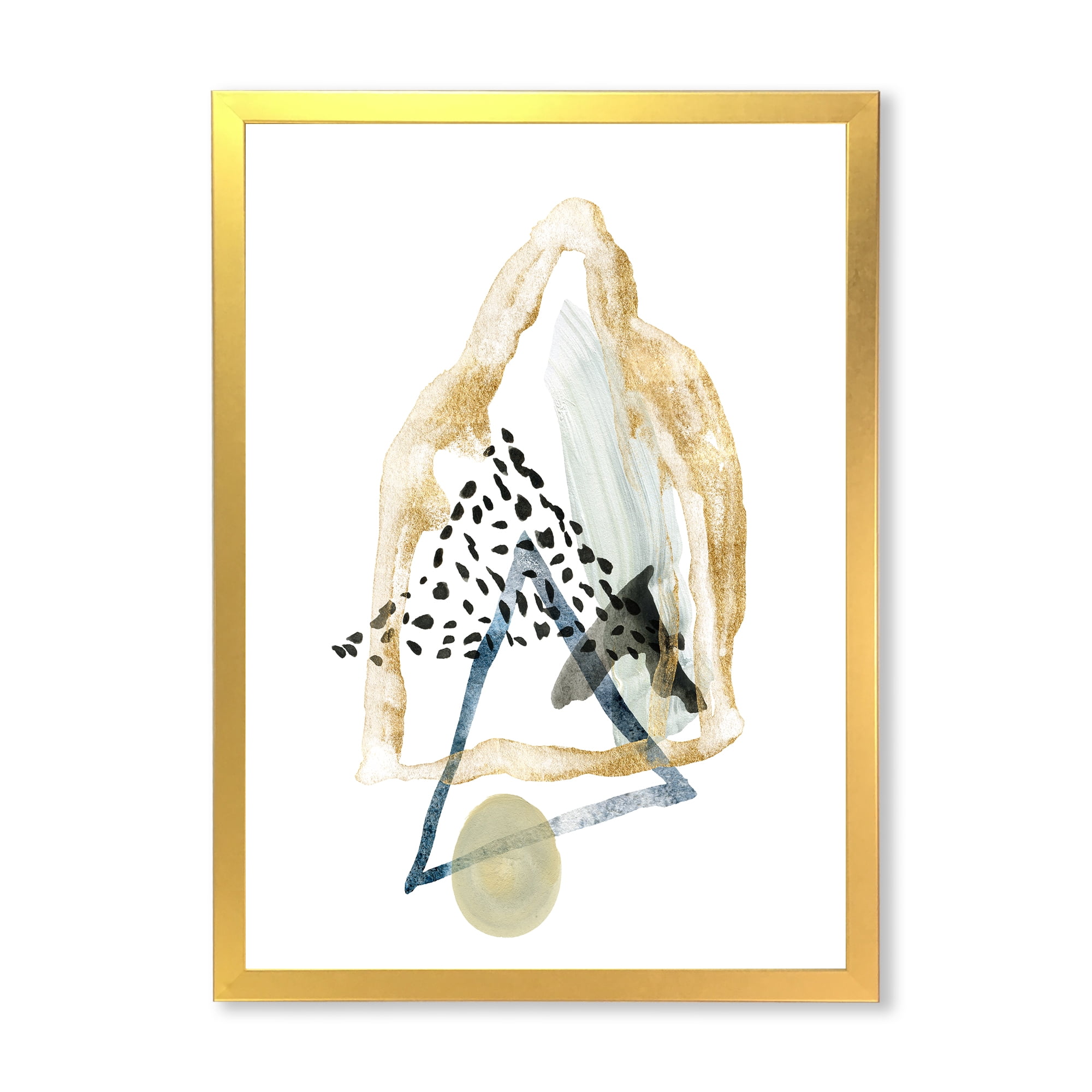 Designart 'Minimalistic Landscape of Moon With Mountains I' Modern Framed Art Print