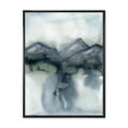 thumbnail image 1 of Designart 'Minimalistic Landscape of Mountains Snow and Trees' Modern Framed Canvas Wall Art Print, 1 of 5