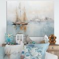thumbnail image 1 of Designart "Minimalistic Outlook Of The Port I" Port Landscape Canvas Prints, 1 of 7