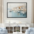 thumbnail image 1 of Designart "Minimalistic Outlook Of The Port III" Port Landscape Floater Framed Wall Art Prints, 1 of 5