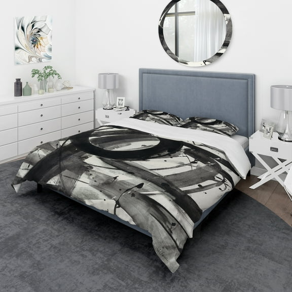 Designart 'Minimalistic Roller II' Geometric Duvet Cover Set