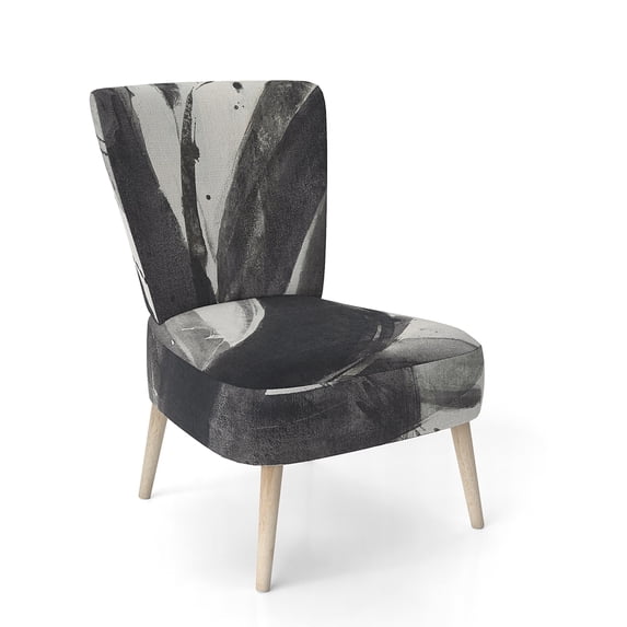 Designart "Minimalistic Roller II" Upholstered Mid-Century Accent Chair - Arm Chair