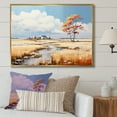 thumbnail image 1 of Designart "Minimalistic Scenic Meadows In Endless Prairies IV" Prairies Floater Framed Wall Art Living Room, 1 of 5
